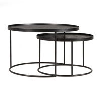 Small Round Tray Coffee Table Set
